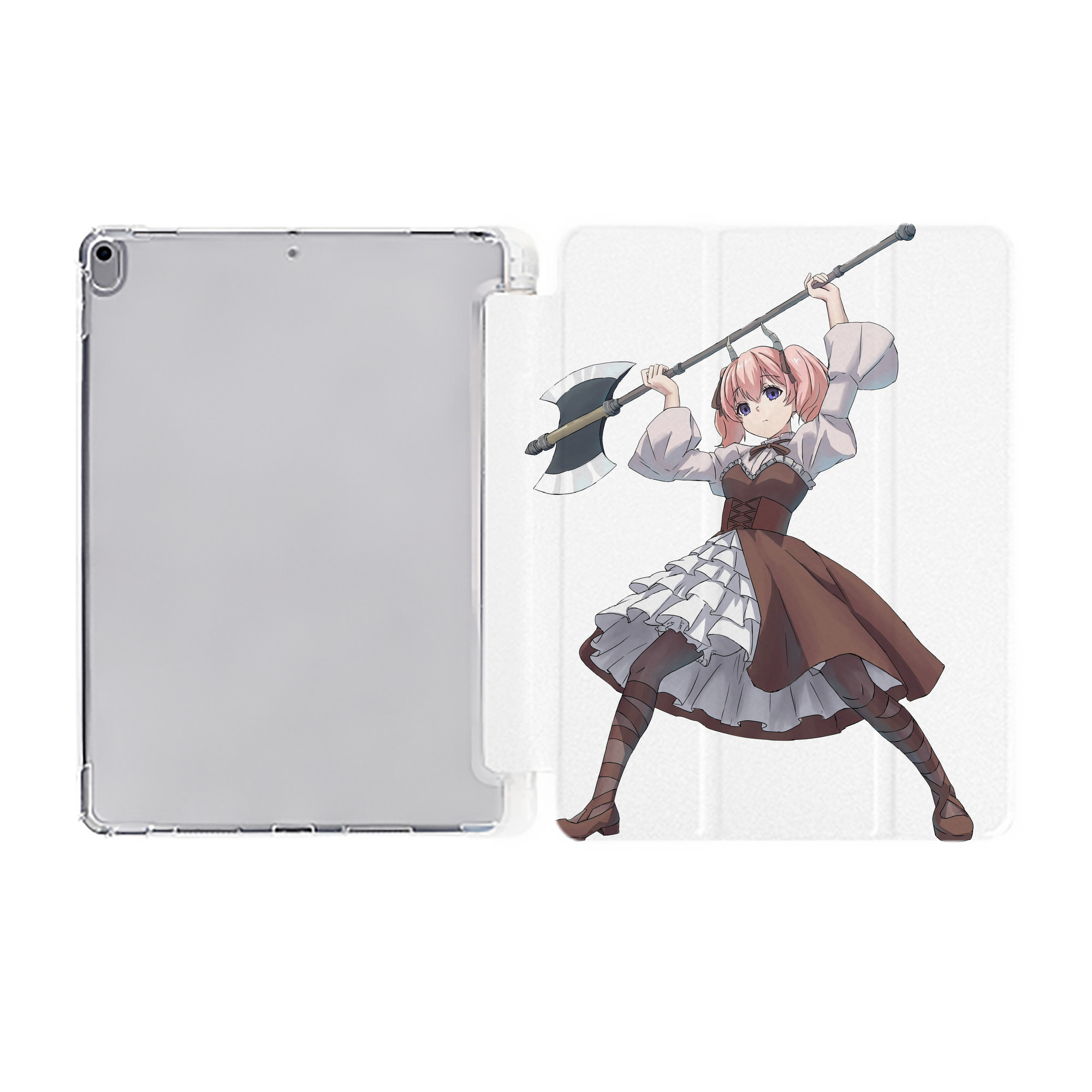 （画像用） 葬送のフリーレン Frieren IPad ケース ペン収納付き 三つ折りスタンド PUレザー×シリコン 対応機種9.5/10.5/10.9インチ